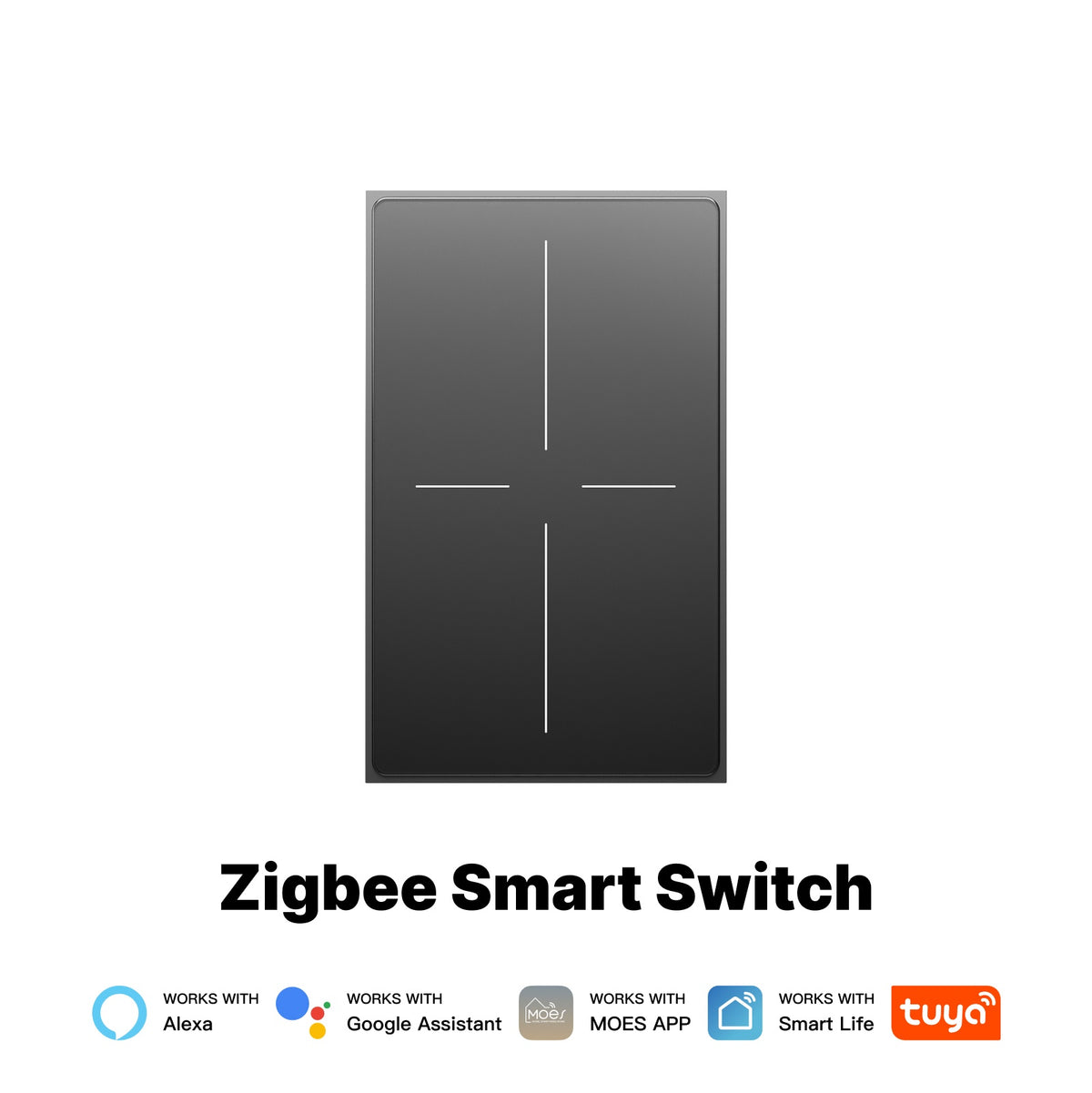 ZigBee Star Feather Series Smart Switch Push Button With Neutral Wire Light Scene 2in1 Switch US Version