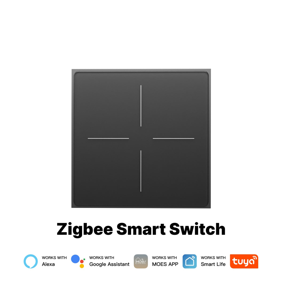 Star Feather Series ZigBee Smart Switch Push Button With Neutral Wire Light Scene 2in1 Switch EU Version