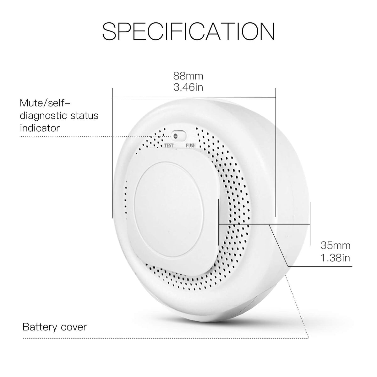 MOES ZigBee Smart Smoke Fire Detector Sensor - MOES