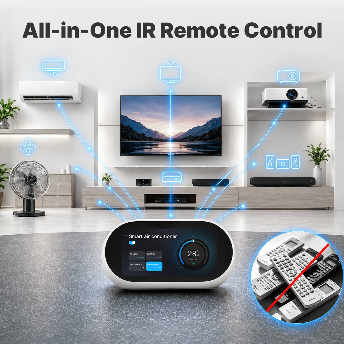 MOES Tuya AI Desktop Center Control Panel Alexa Built-in,with Zigbee & BLE Mesh Hub IR Control Video Monitoring