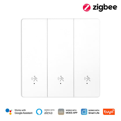 Tuya Zigbee Smart Human Presence mmWave Radar Detection Wall Light Switch Neutral Wire Optional EU Version