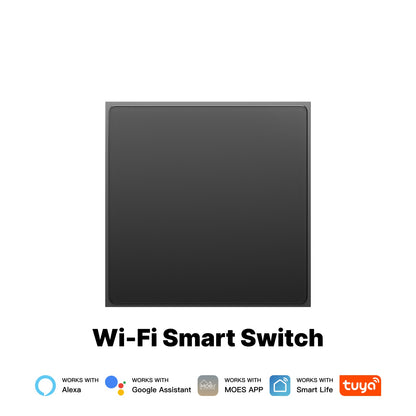 Star Feather Series WiFi Smart Switch Push Button With Neutral Wire Light Scene 2in1 Switch EU Version