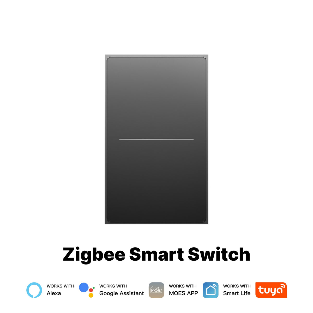 ZigBee Star Feather Series Smart Switch Push Button With Neutral Wire Light Scene 2in1 Switch US Version