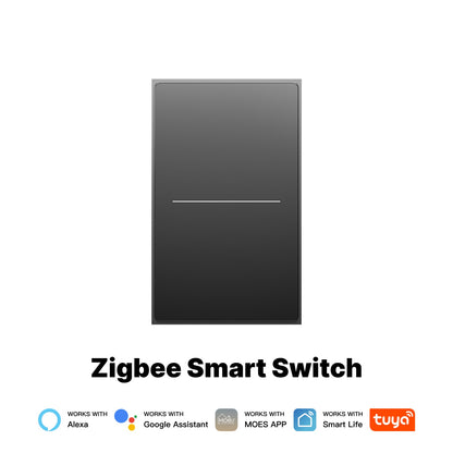 ZigBee Star Feather Series Smart Switch Push Button With Neutral Wire Light Scene 2in1 Switch US Version
