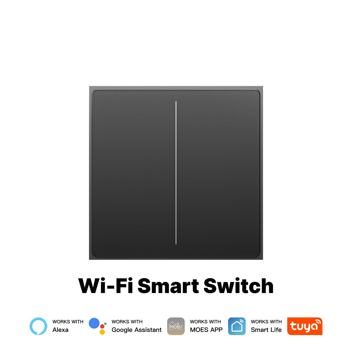 Star Feather Series WiFi Smart Switch Push Button With Neutral Wire Light Scene 2in1 Switch EU Version