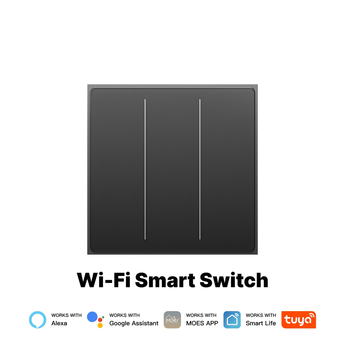 Star Feather Series WiFi Smart Switch Push Button With Neutral Wire Light Scene 2in1 Switch EU Version