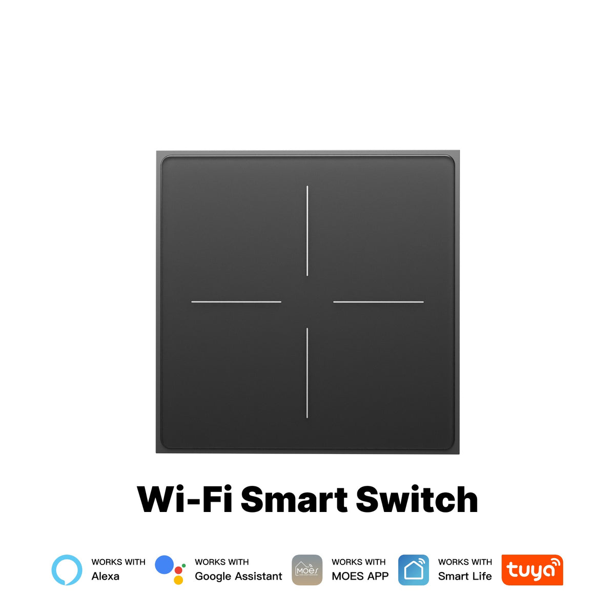 Star Feather Series WiFi Smart Switch Push Button With Neutral Wire Light Scene 2in1 Switch EU Version