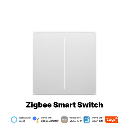 Star Feather Series ZigBee Smart Switch Push Button With Neutral Wire Light Scene 2in1 Switch EU Version