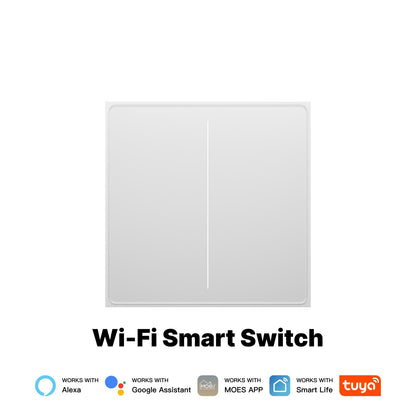 Star Feather Series WiFi Smart Switch Push Button With Neutral Wire Light Scene 2in1 Switch EU Version