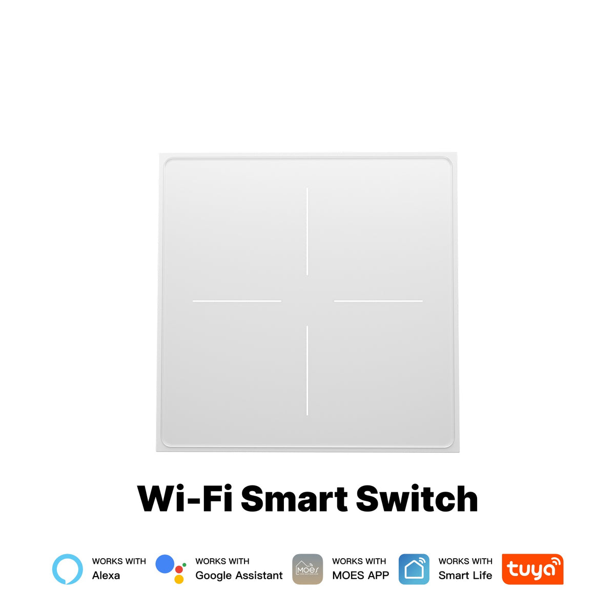 Star Feather Series WiFi Smart Switch Push Button With Neutral Wire Light Scene 2in1 Switch EU Version