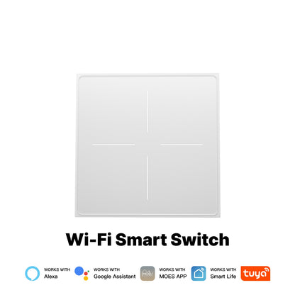 Star Feather Series WiFi Smart Switch Push Button With Neutral Wire Light Scene 2in1 Switch EU Version