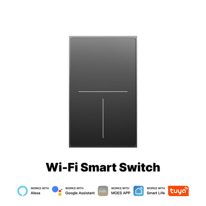 WiFi Star Feather Series Smart Switch Push Button With Neutral Wire Light Scene 2in1 Switch US Version