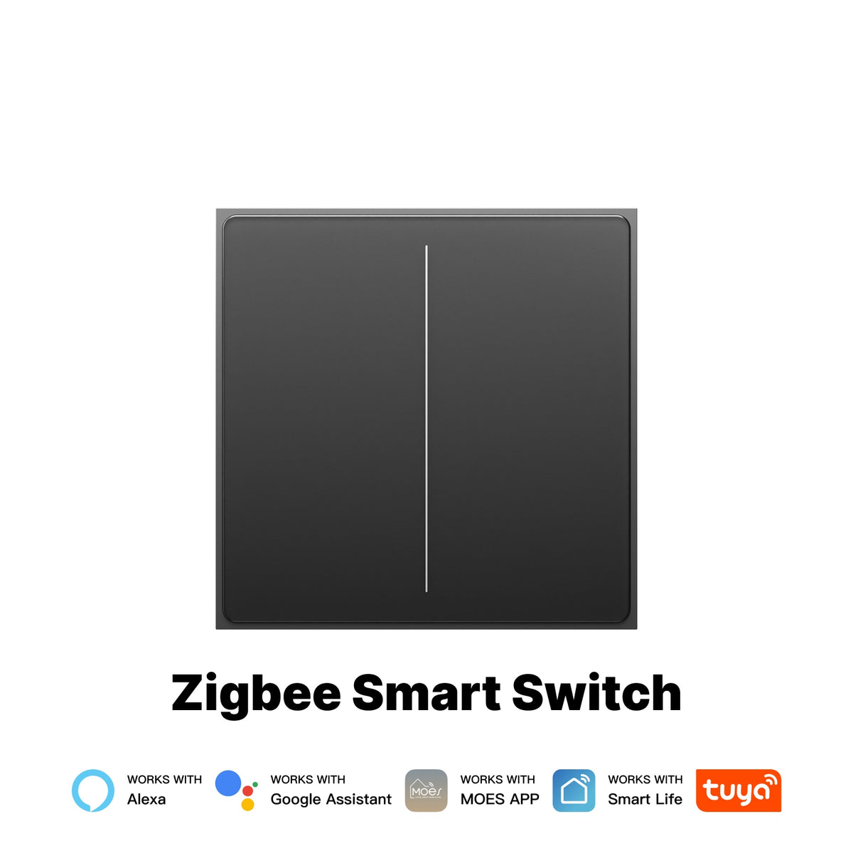 Star Feather Series ZigBee Smart Switch Push Button With Neutral Wire Light Scene 2in1 Switch EU Version