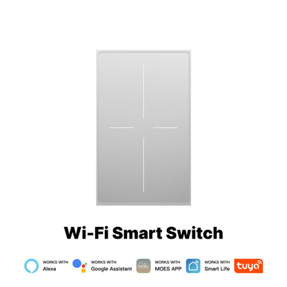WiFi Star Feather Series Smart Switch Push Button With Neutral Wire Light Scene 2in1 Switch US Version