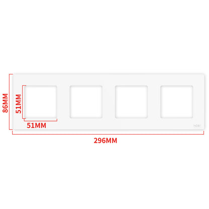 Star Ring Switch Panel EU/US Version 2/3/4 Gang (ONLY PANEL without switch）