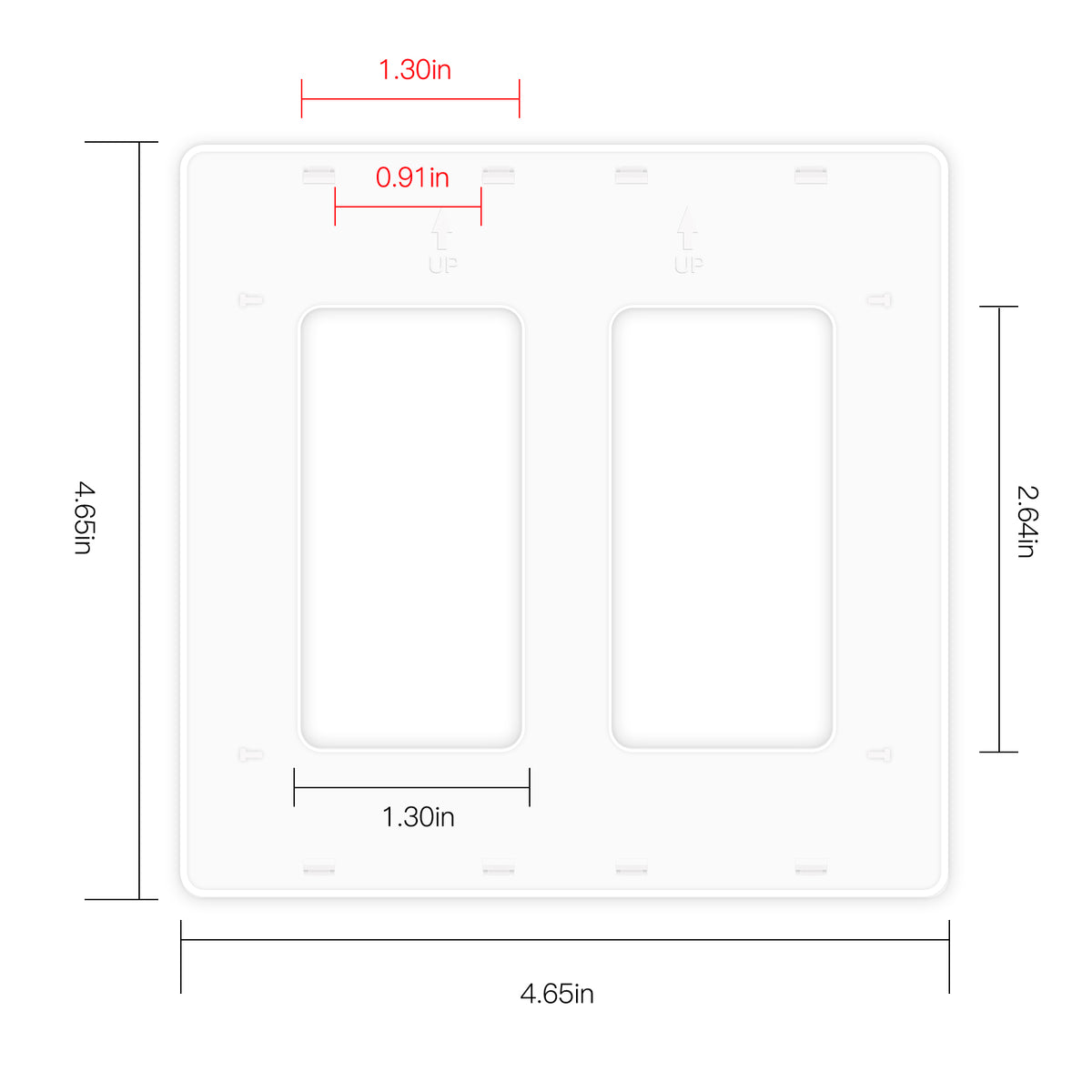 Star Ring Switch Panel EU/US Version 2/3/4 Gang (ONLY PANEL without switch）