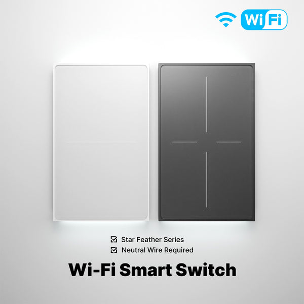 WiFi Star Feather Series Smart Switch Push Button mit neutraler Lichtszene 2in1 Schalter US-Version