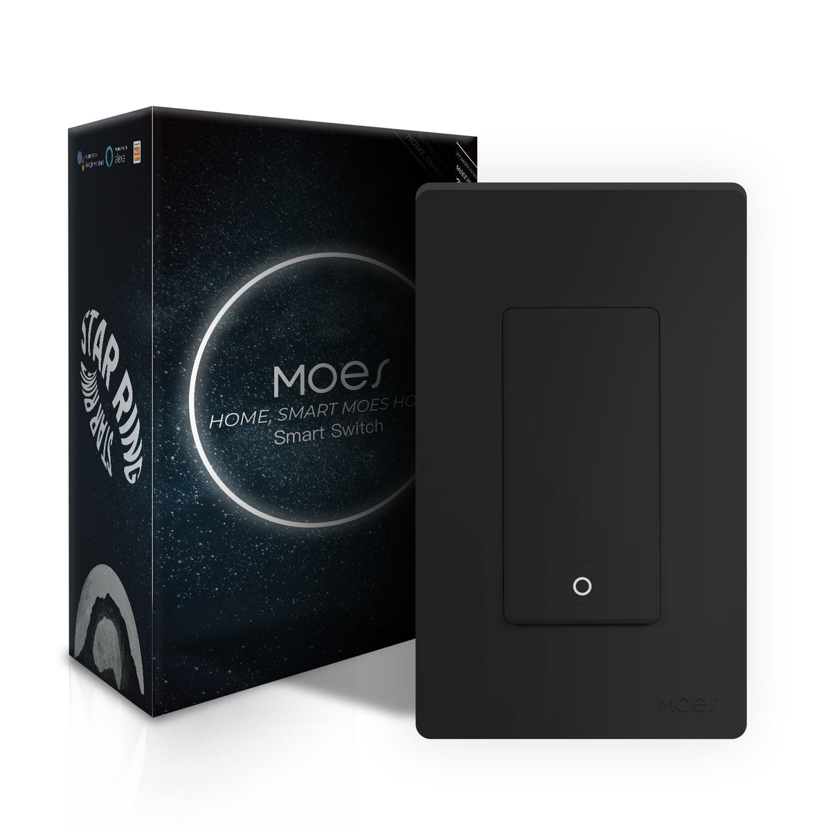 MOES Star Ring 2nd Generation Smart Single Pole 3 Way WIFI Switch 1/2/3/4 Gang US Standard
