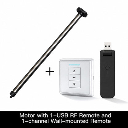 Rechargeable Tubular Roller Blind Motor RF433 Remote Control