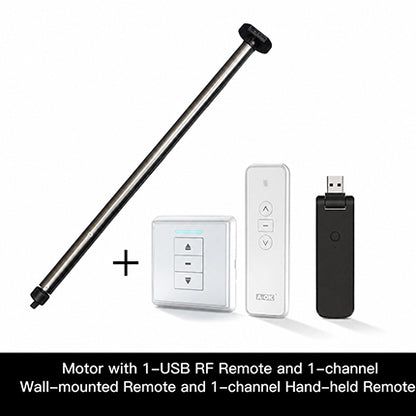 Rechargeable Tubular Roller Blind Motor RF433 Remote Control