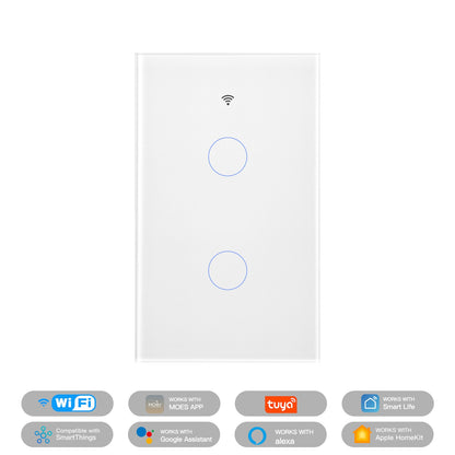 Matter WiFi Smart Light Switch Glass Panel Neutral Wire Required US Standard