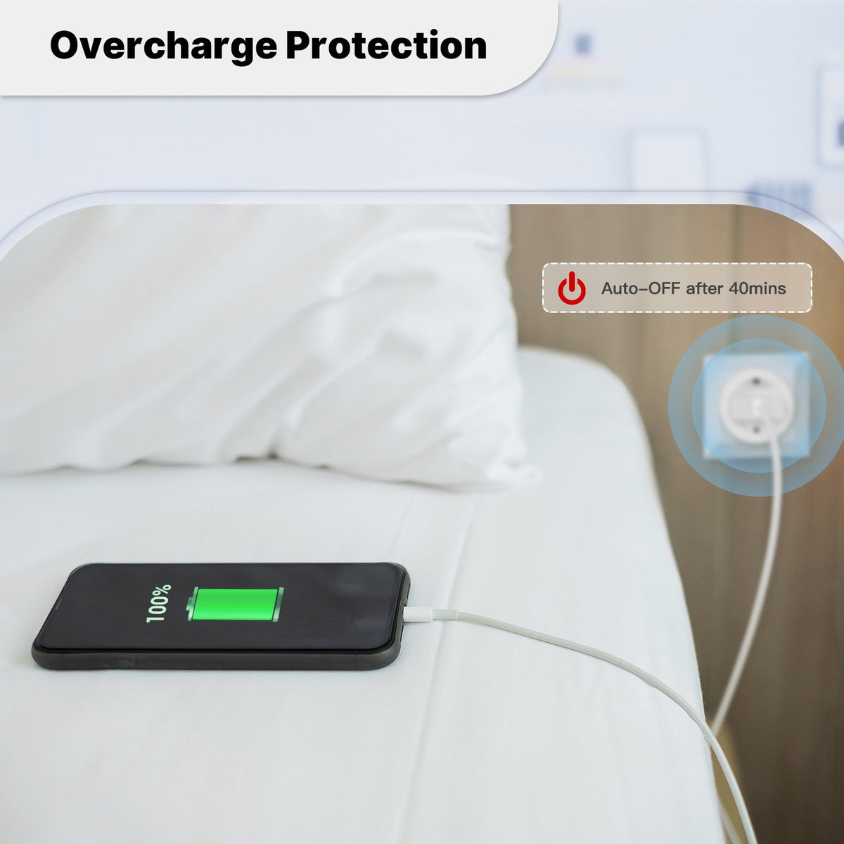 Smart Plug Matter WiFi Socket 16A Outlet Power Monitor EU Version