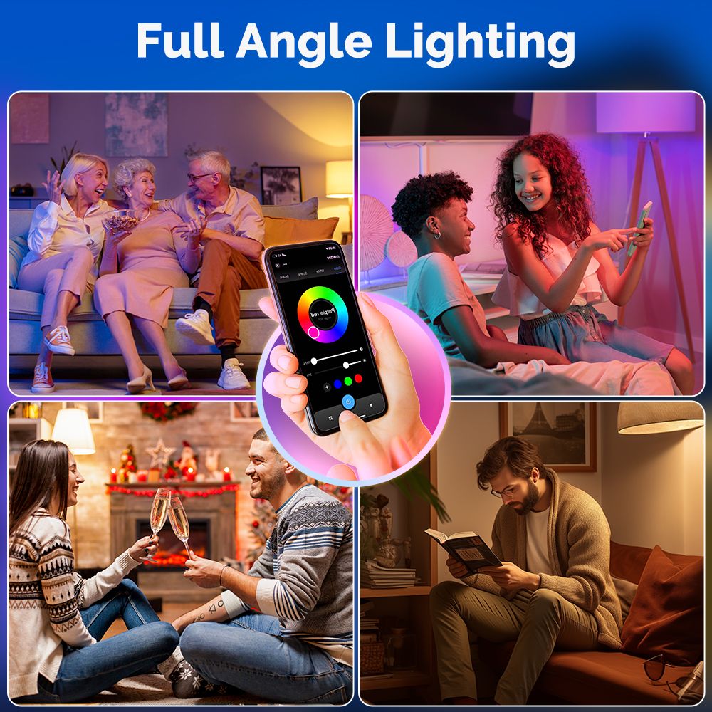 Tuya GU10 Matter WiFi Smart LED Bulb with Voice Control, Dimmable 5W Light 2700-6500K RGB Colors - MOES