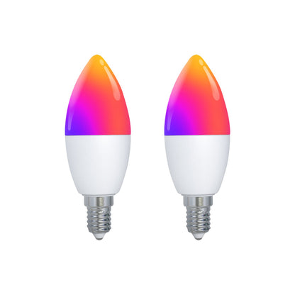 Tuya Matter WiFi Smart LED E14 Dimmable Light Bulbs 2700 - 6500K+RGB - MOES