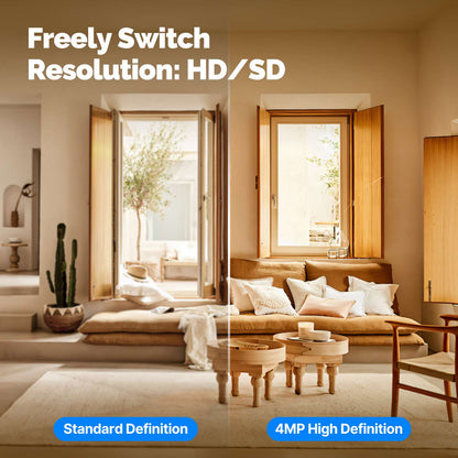Tuya WiFi 4MP Indoor Security Camera with Night Vision and Motion Detection - MOES