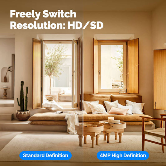 Tuya WiFi 4MP Indoor Security Camera with Night Vision and Motion Detection - MOES