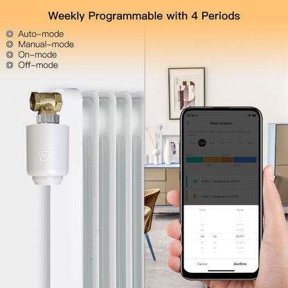 Tuya ZigBee Radiator Valve Smart Thermostat & Remote Control for Home Heating TRV 601 - MOES
