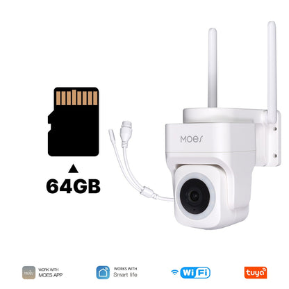 WiFi 3MP Smart Outdoor Security Camera RJ45 Network IP65 Waterproof EU Standard