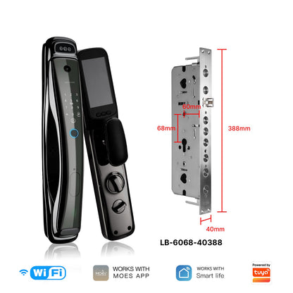 WiFi Smart Security Door Lock 3D Face Recognition Fingerprint Wake Infrared Night Vision - MOES