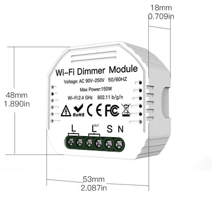 DIY Smart WiFi Light LED Dimmer 1/2 Way Switch - Moes