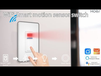 WiFi Smart Light PIR Motion Sensor Light Switch Single Pole Neutral Wire Required 110-125V
