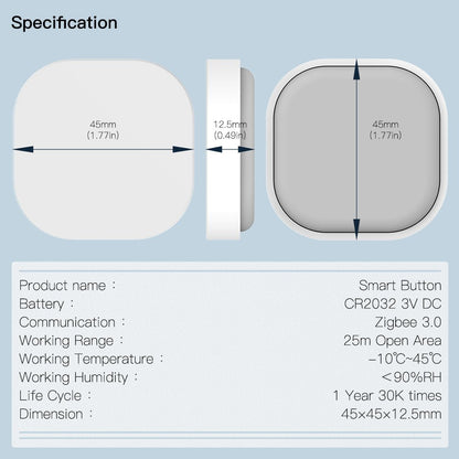 IP55 Waterproof Smart ZigBee Scene Switch & Wireless Remote Dimmer, Customize Button Action with Tuya/Smart Life, Powered by Battery - MOES