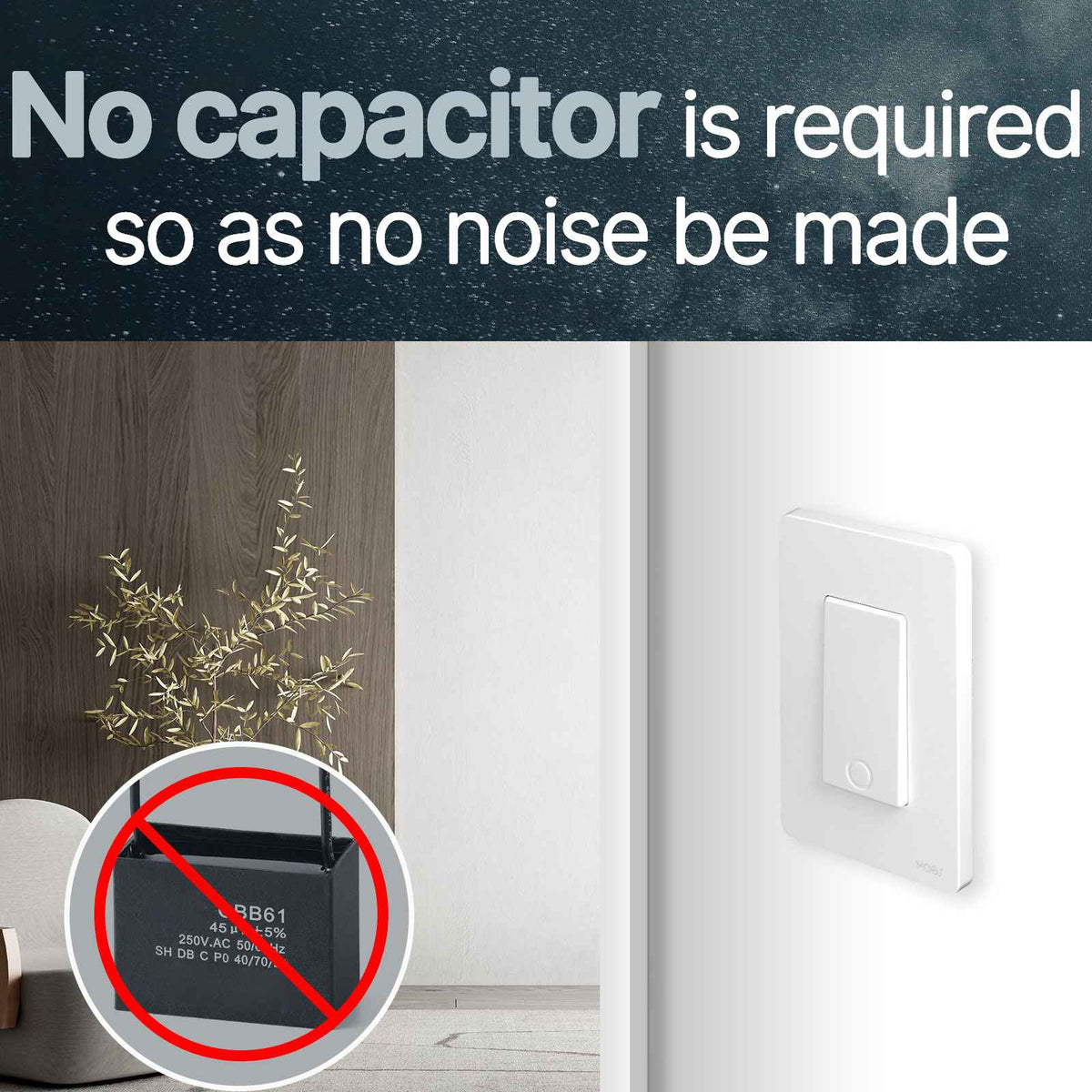 MOES Star Ring ZigBee Smart Light Switch Single Pole, No Neutral Required, No Capacitor - MOES