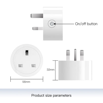 MOES WiFi Smart Power Dimmer Plug Brightness Adjust Timer Socket UK - MOES