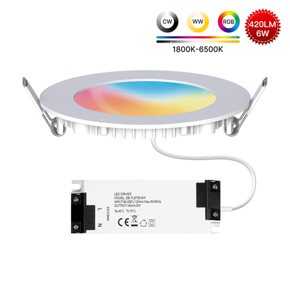 MOES ZigBee Downlight Tuya Dimming Spot lamp 6W RGB Change Warm Cool light - MOES