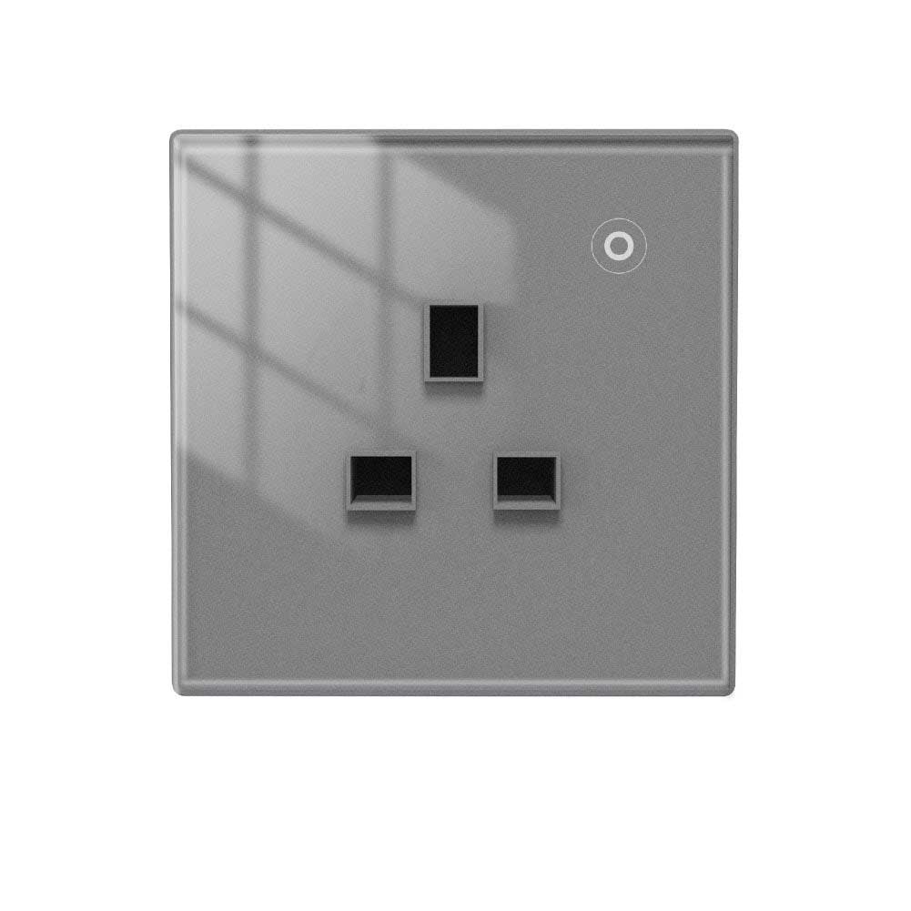 MOES ZigBee Smart Wall Socket Glass Panel Power Monitor Hub Required - MOES