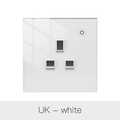 MOES ZigBee Smart Wall Socket Glass Panel Power Monitor, MOES ZigBee Hub Required - MOES