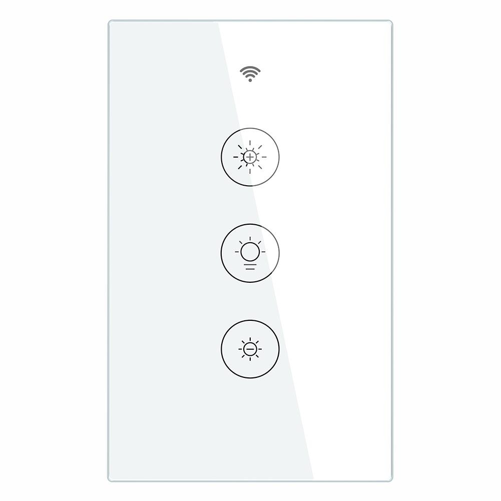 New WiFi RF Smart Light Dimmer Switch 2/3 Way Muilti-Control Association Smart Life/Tuya APP Relay Status Backlight Switch OFF RF Remote Control US - Moes