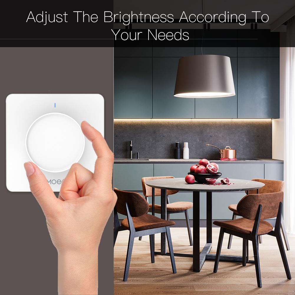 New WiFi Smart Rotary Light Dimmer Switch Schedule Timer Brightness Memory EU - Moes