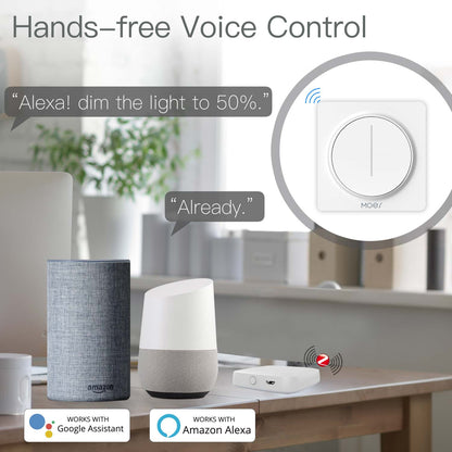 New ZigBee Smart Touch Light Dimmer Switch Timer Brightness Memory Smart Life/Tuya APP EU - Moes