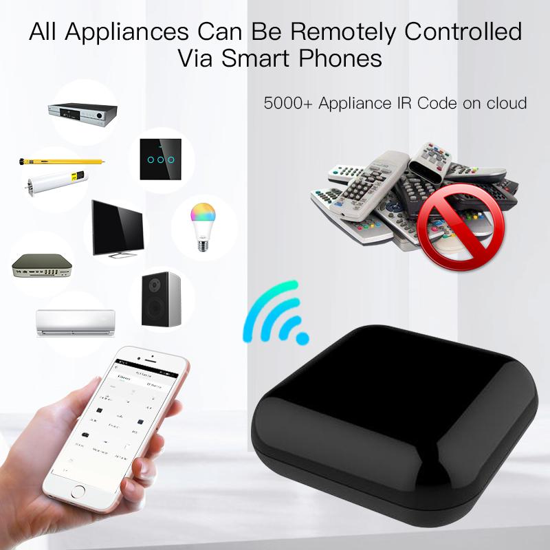 Newest Version WiFi RF IR Universal Remote Controller Smart Home Blaster Infrared RF Appliances - Moes