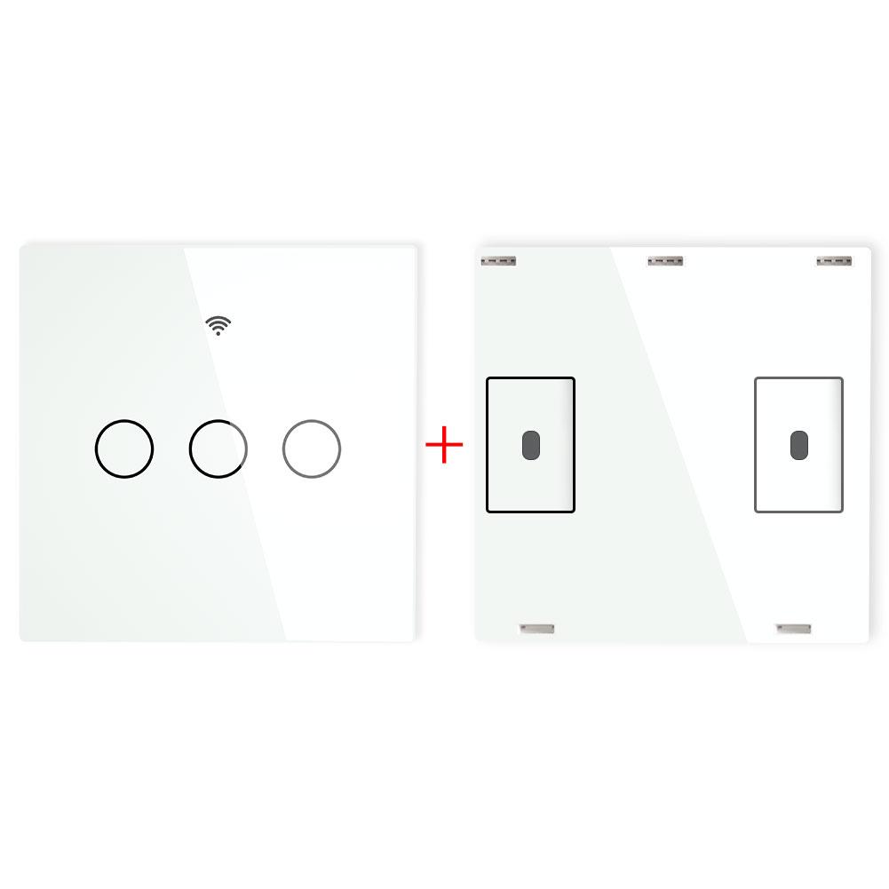 RF433 MHz Wireless Wall Glass Panel Transmitter Switch 1/2/3 Gang - Moes