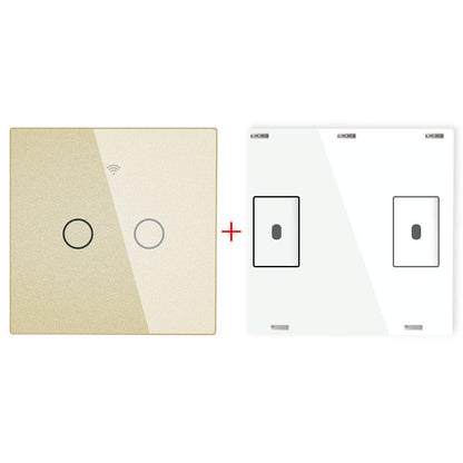RF433 MHz Wireless Wall Glass Panel Transmitter Switch 1/2/3 Gang - Moes