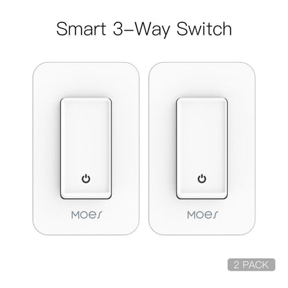Snow Rock Series New 3-Way WiFi Smart Light Switch US Version - Moes