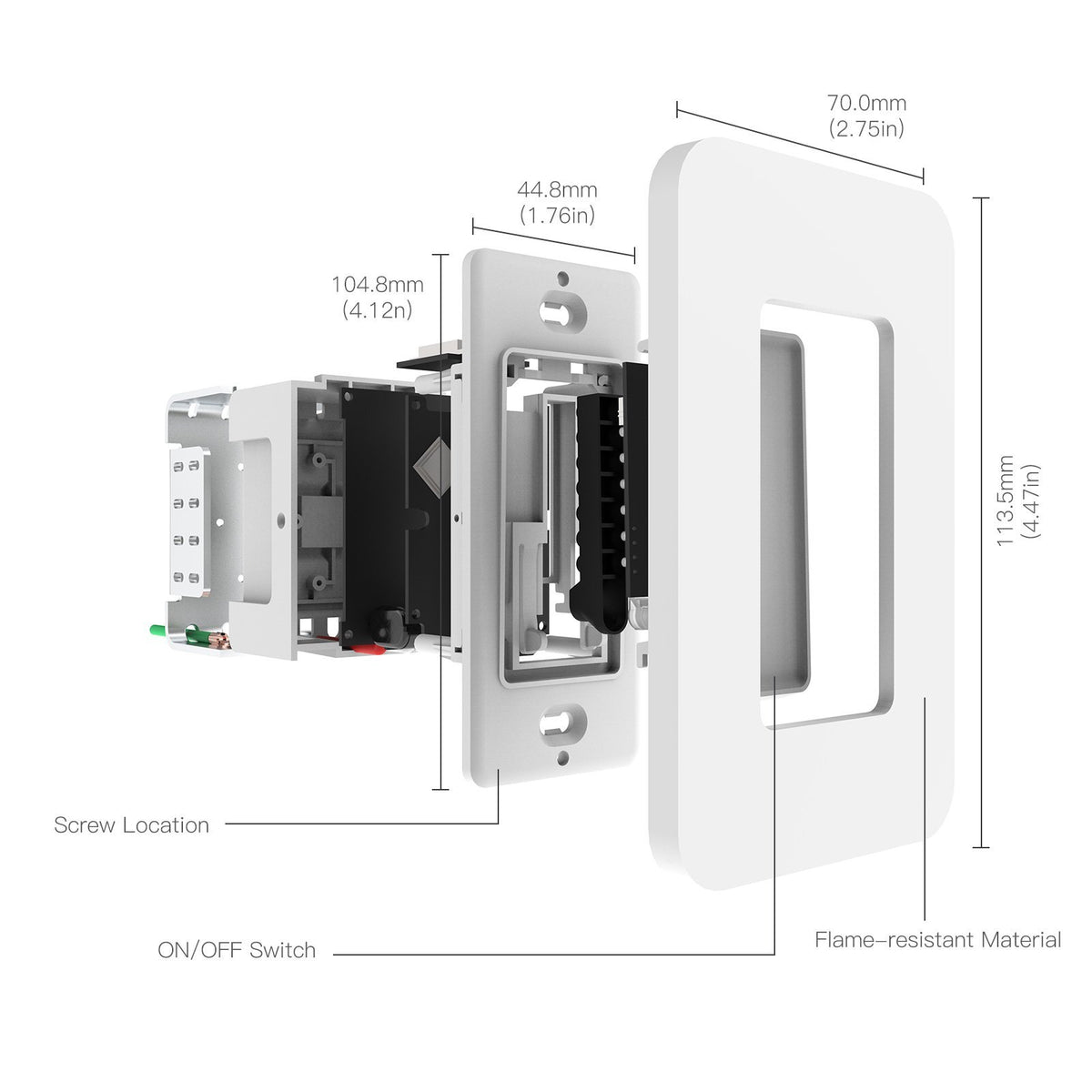 Snow Rock Series New 3-Way WiFi Smart Light Switch US Version - Moes