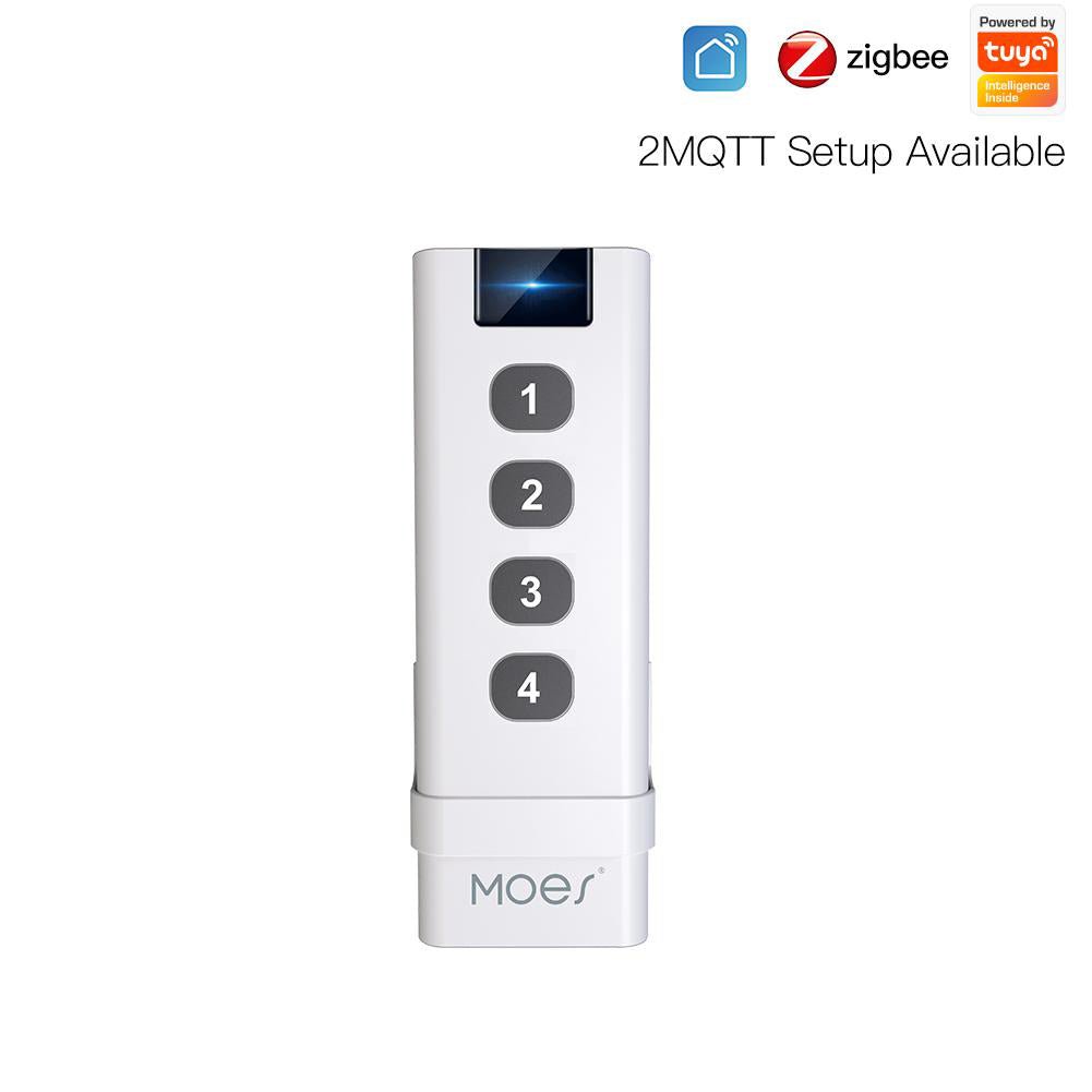 Tuya ZigBee Wireless Scene Switch 4 Gang Remote Point to Point Control - MOES